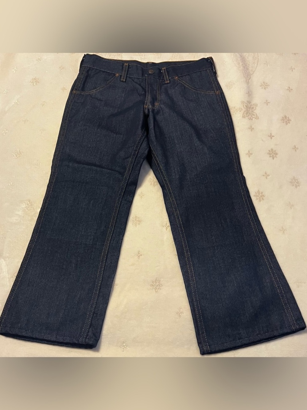 NWOT Vintage SEARS Dark Blue Denim Husky Jeans Kids size 10- Classic Boot cut